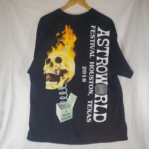 RARE Travis Scott Astroworld Festival 2018 I Was There T-Shirt XL Houston Cactus